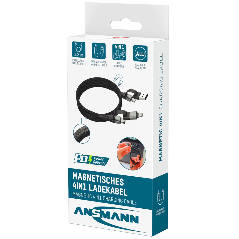 Ladekabel Magnetisches USB-A & USB-C, Ansmann