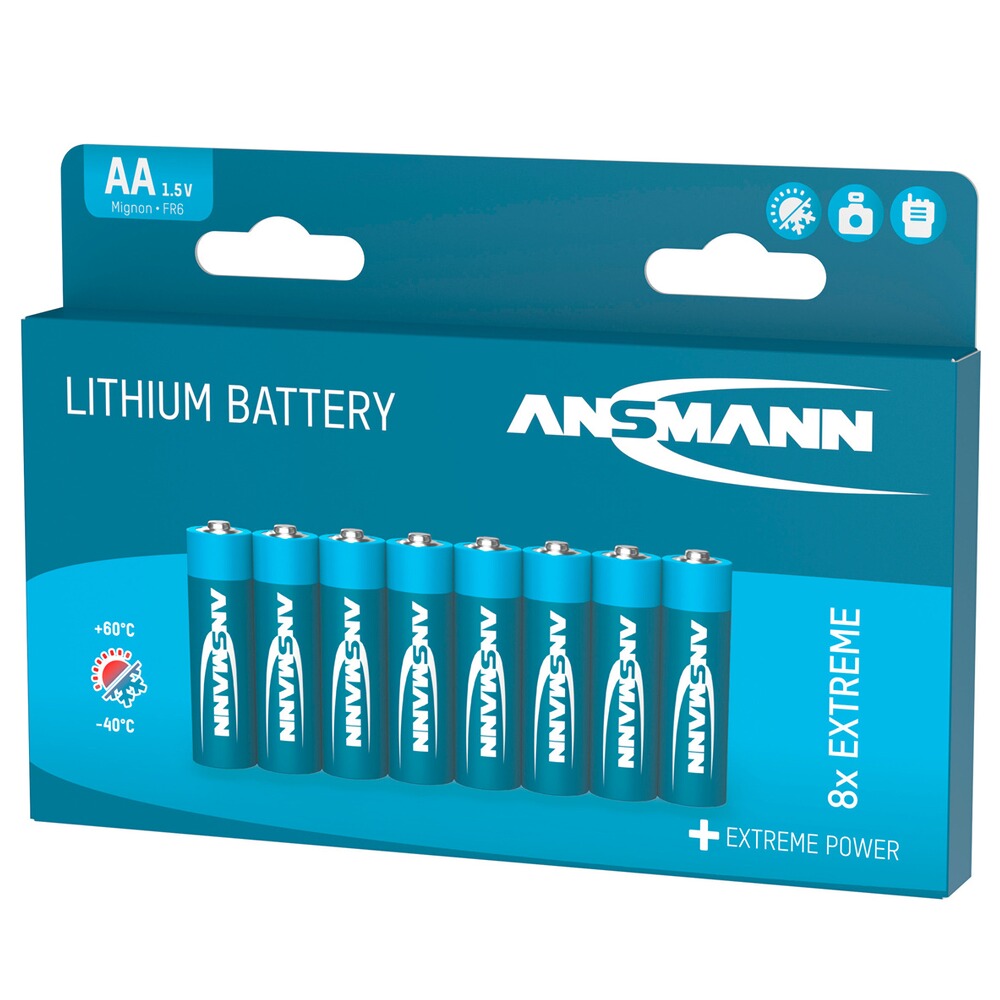 Batterie AA Lithium 8 Stück, Ansmann