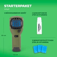 Handgerät MR-300LI mit Butangaskartusche und Wirkstoffplättchen PT19, THERMACELL