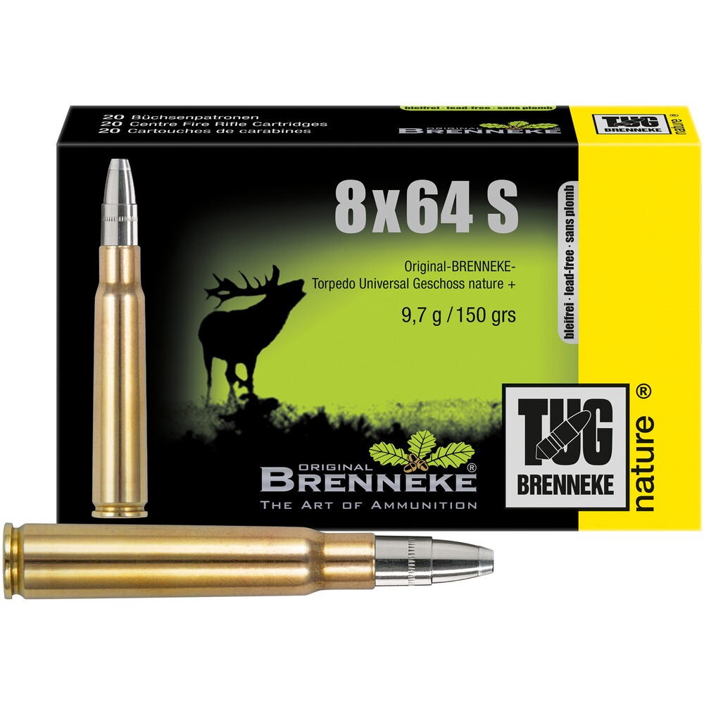 8x64 S TUG nature + 9,7g/150grs., Brenneke