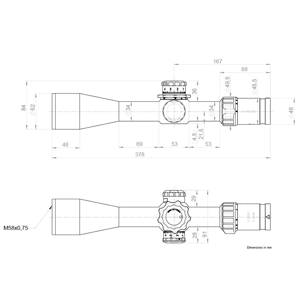 Zielfernrohr K525i Refined 5-25x56, Kahles