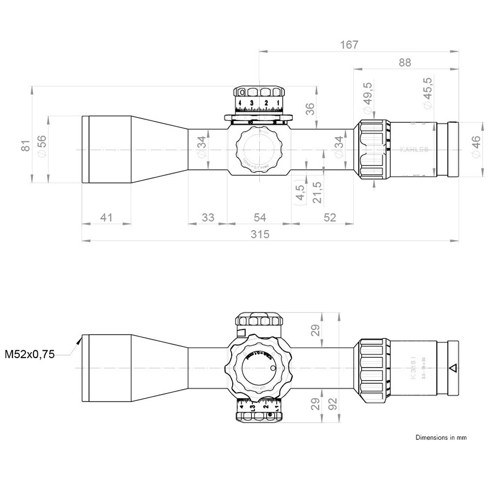 Zielfernrohr K318i Refined 3,5-18x50, Kahles