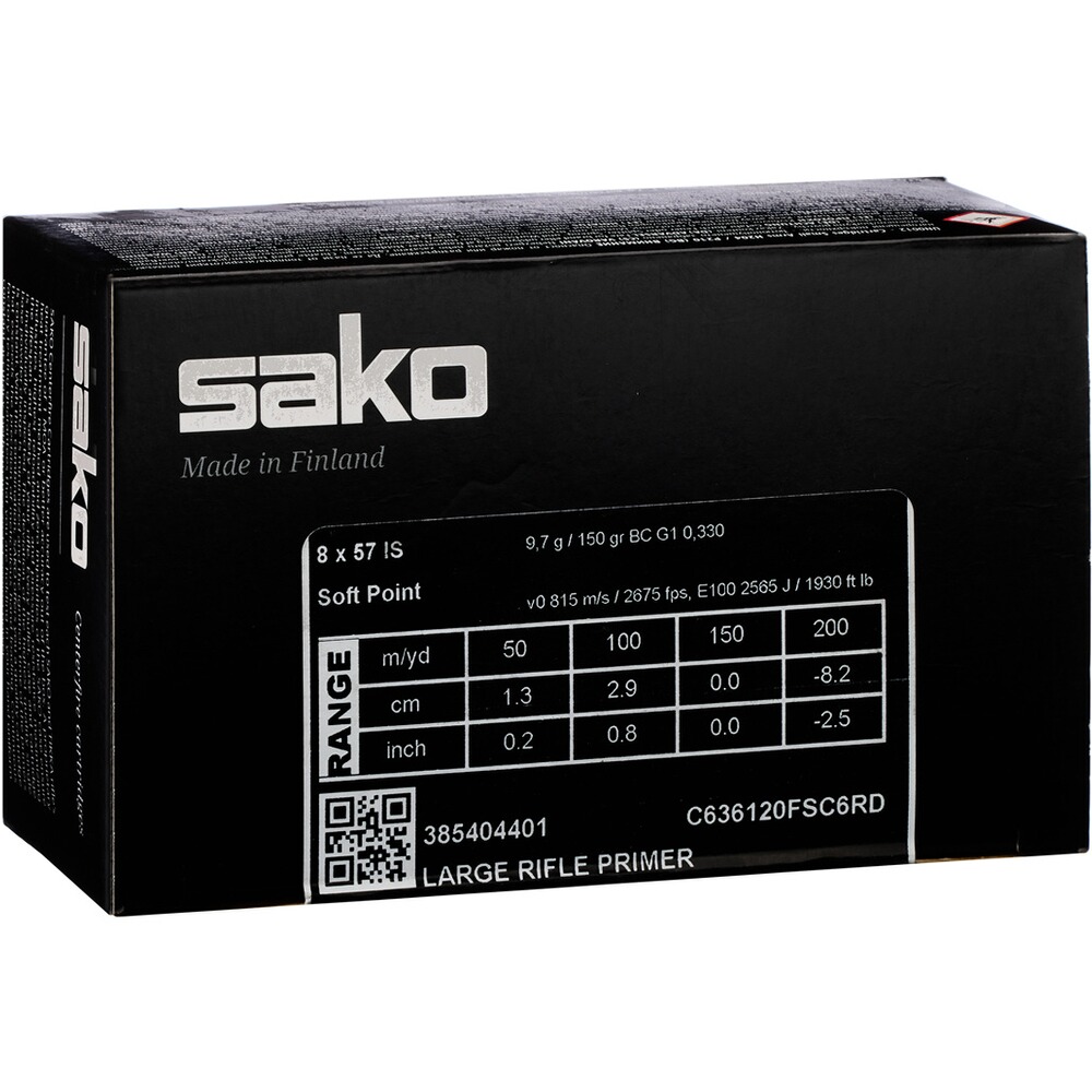 8x57 IS Super Range Gamehead SP 9,7g/150grs.