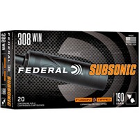 .308 Win. Fusion Tipped Subsonic 12,3g/190grs., Federal Ammunition