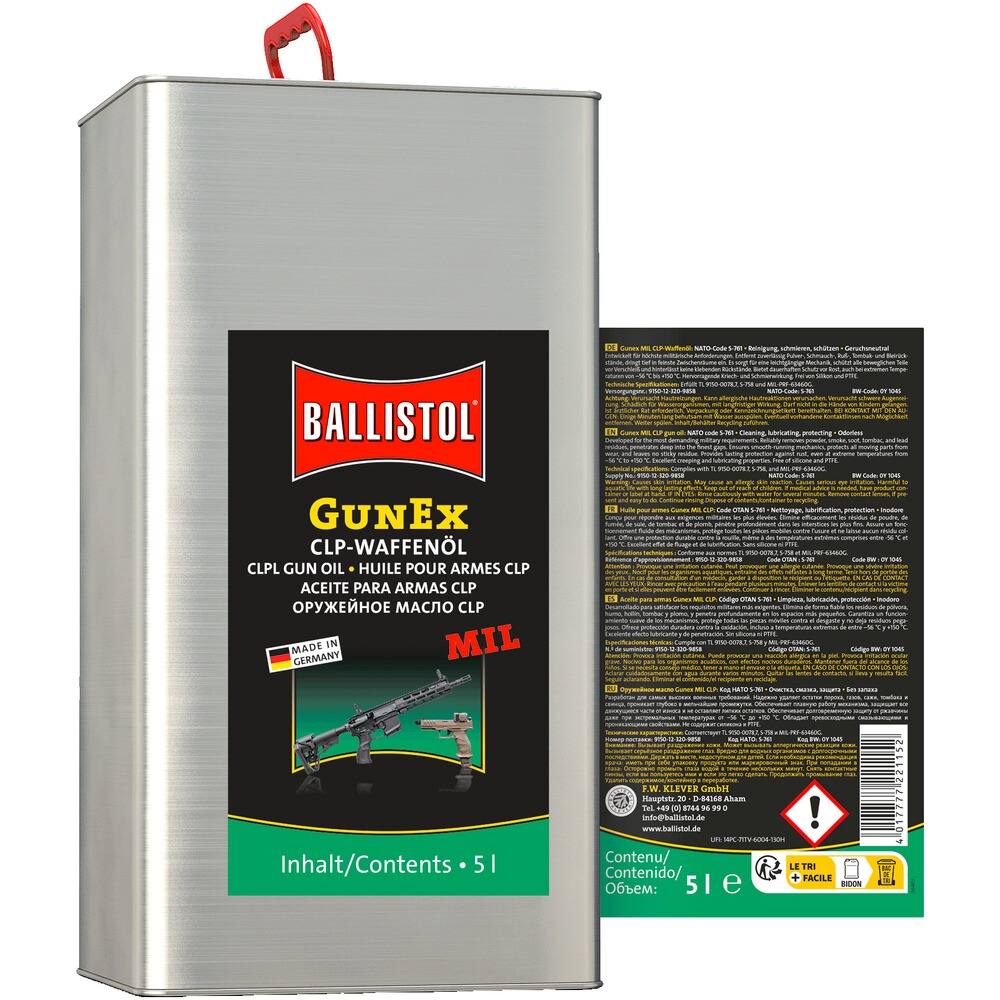 Waffenöl GunEx MIL-CLP, BALLISTOL
