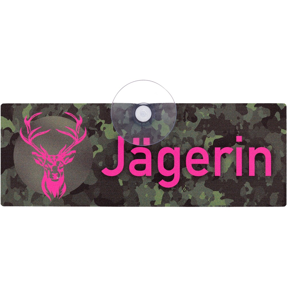 Schild mit Saugnapf für die Jagd - eckig