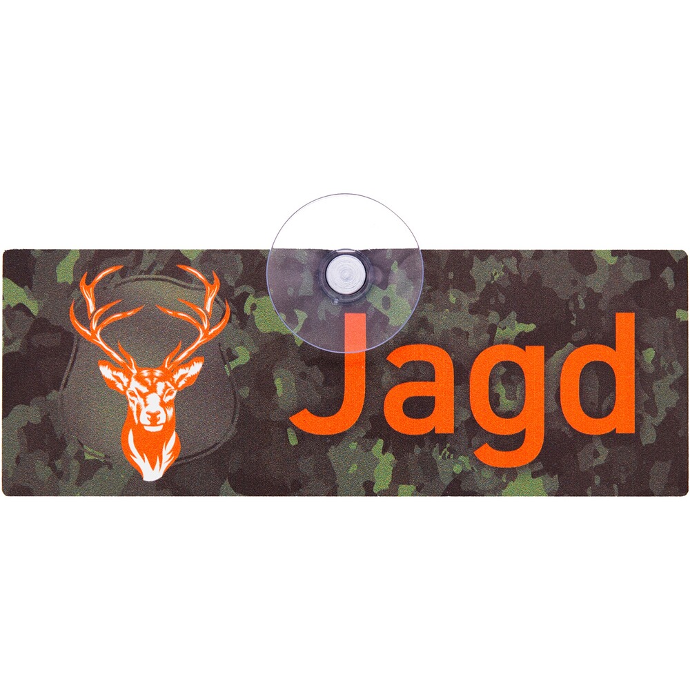 Schild mit Saugnapf für die Jagd - eckig