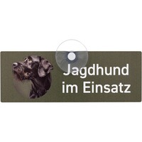 Schild mit Saugnapf - Hund im Einsatz, WILDE HILDE