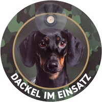 Schild mit Saugnapf für die Jagd - rund, WILDE HILDE