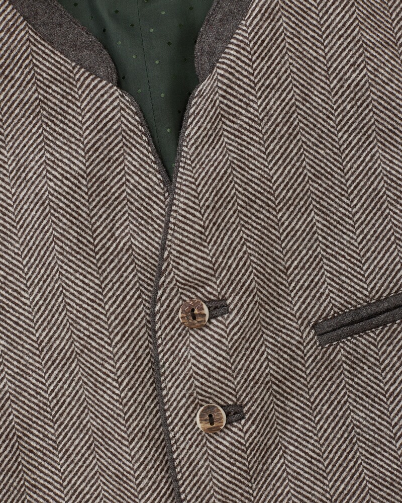 Fischgrat-Weste W.Passau, Lodenfrey