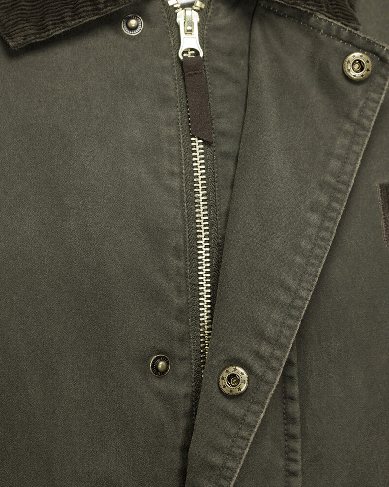 Tech-Wachsjacke Langley oliv,Gr.4XL