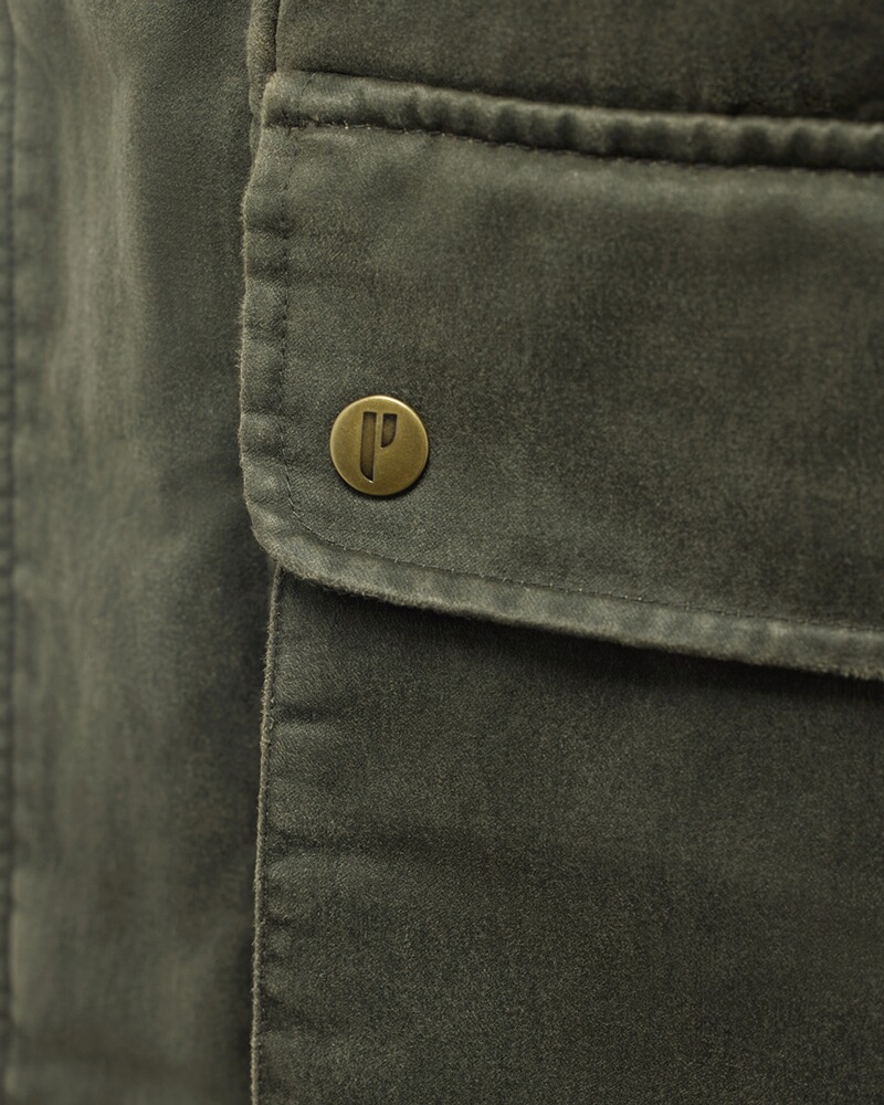 Tech-Wachsjacke Langley oliv,Gr.4XL