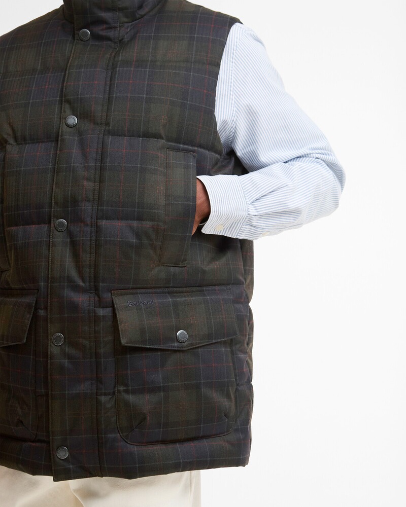 Steppweste Lonnen Tartan Puffer, Barbour