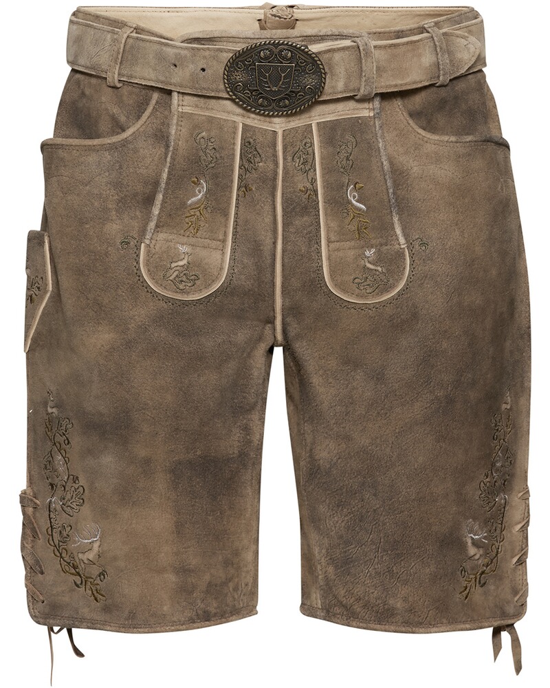 Kurze Lederhose mit Gürtel