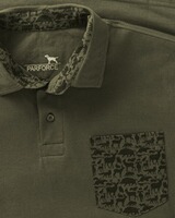 Poloshirt Brusttasche Waldtiere, Parforce Essential