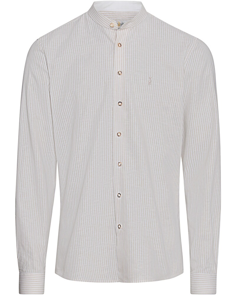 Stehkragen-Streifenhemd