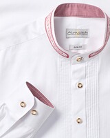 Slim Fit Hemd mit Stickerei, Almsach