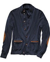 Cardigan mit Lederdetails, HIGHMOOR
