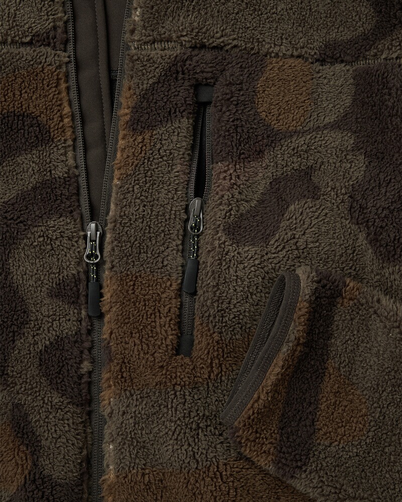 Pilefleecejacke Camo, Wald & Forst