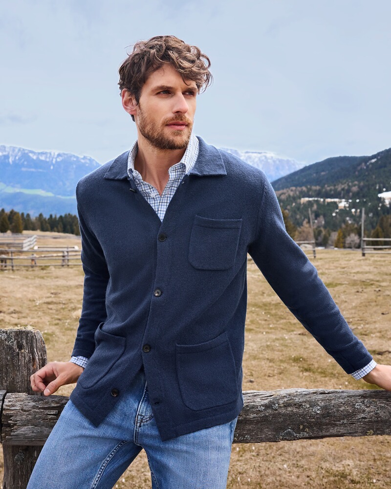 Strickjacke mit Hemdkragen, REITMAYER