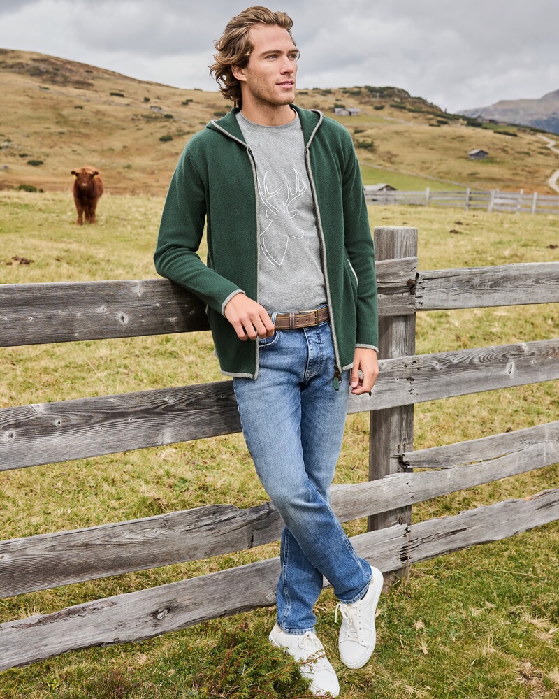 T-Shirt mit Hirschdruck, REITMAYER