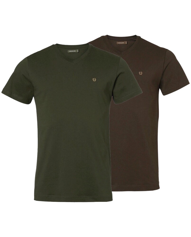 Doppelpack T-Shirts mit V-Ausschnitt