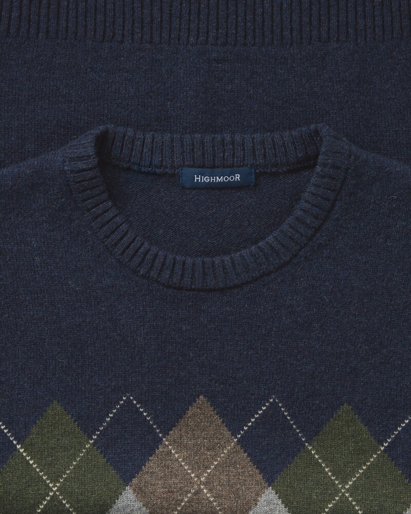 Argyle-Strickpullover, HIGHMOOR