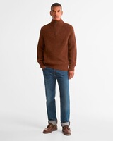 Troyer Essential Fleck Half Zip, Barbour