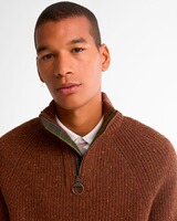 Troyer Essential Fleck Half Zip, Barbour