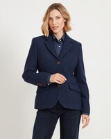 Tweedblazer mit Lodenkontrast, HIGHMOOR