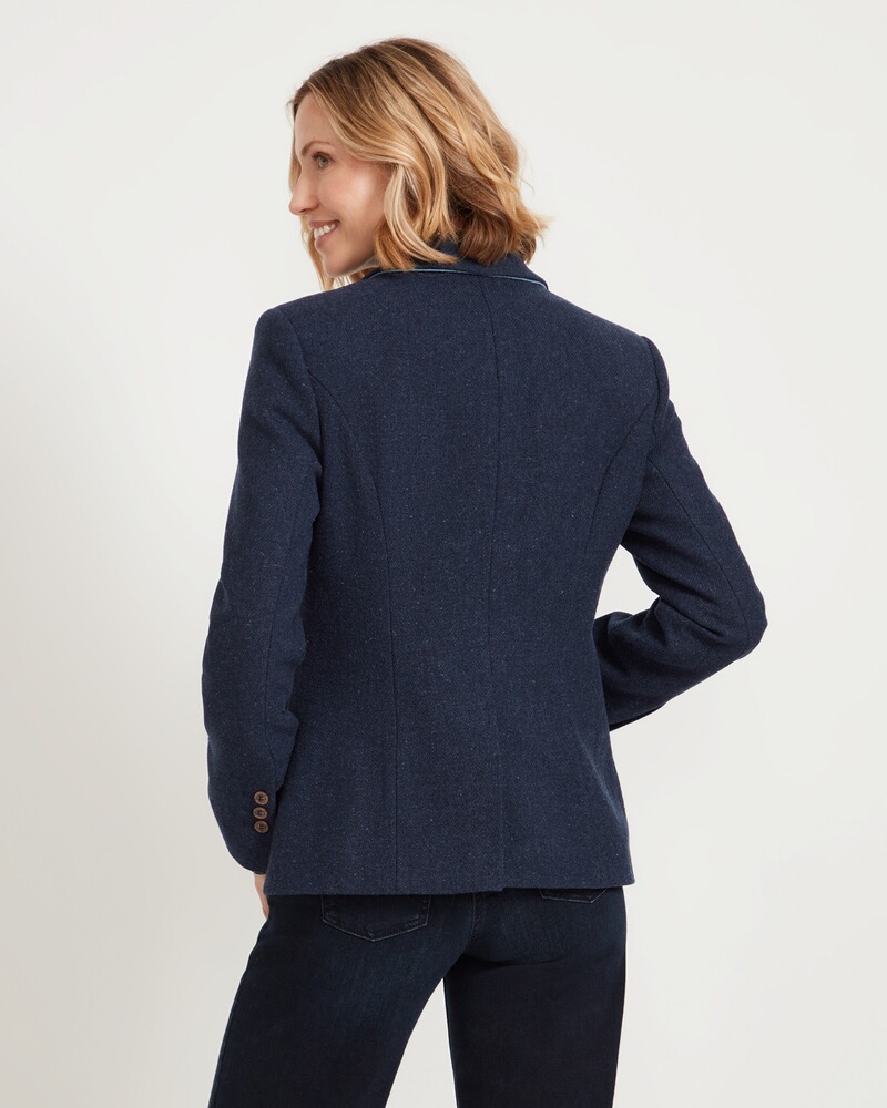 Tweedblazer mit Lodenkontrast, HIGHMOOR