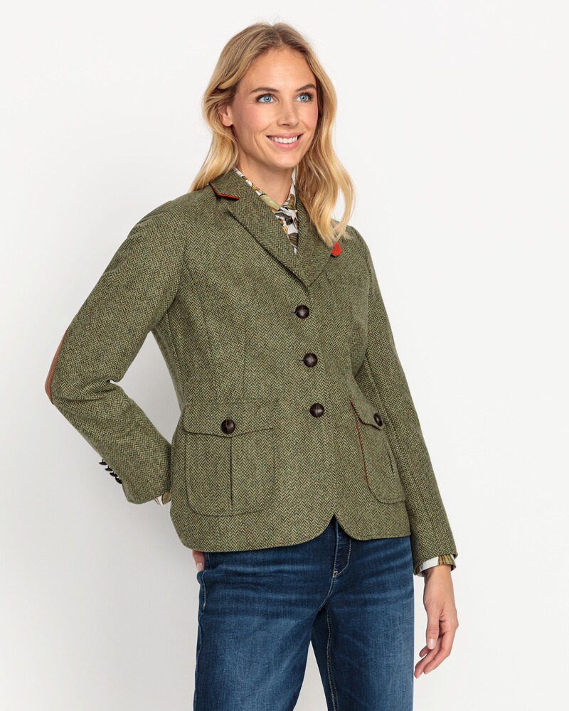 Fischgrat-Tweedblazer, HIGHMOOR