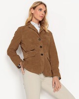 Blazer aus Veloursleder, HIGHMOOR