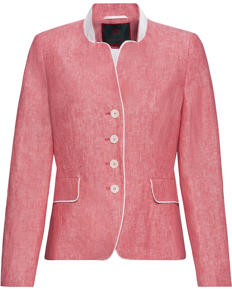 Leinen-Stehkragenjacke