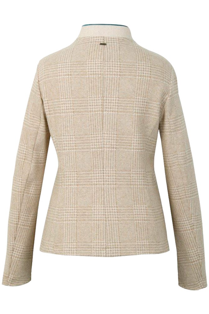 Stehkragen-Karoblazer, White Label