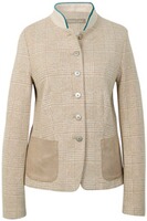 Stehkragen-Karoblazer, White Label