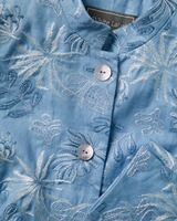 Leinen-Gehrock mit Stickereien, White Label