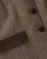 Fischgrat-Jacke mit Samtdetails, HIGHMOOR
