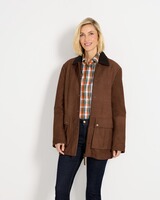 Lange Lederjacke, Brigitte von Schönfels