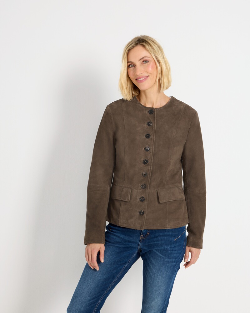 Kragenlose Lederjacke, HIGHMOOR