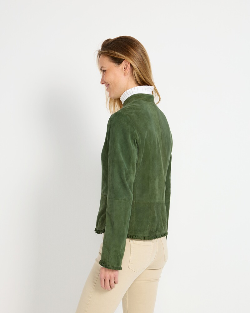 Lederjacke mit Rüschen, REITMAYER