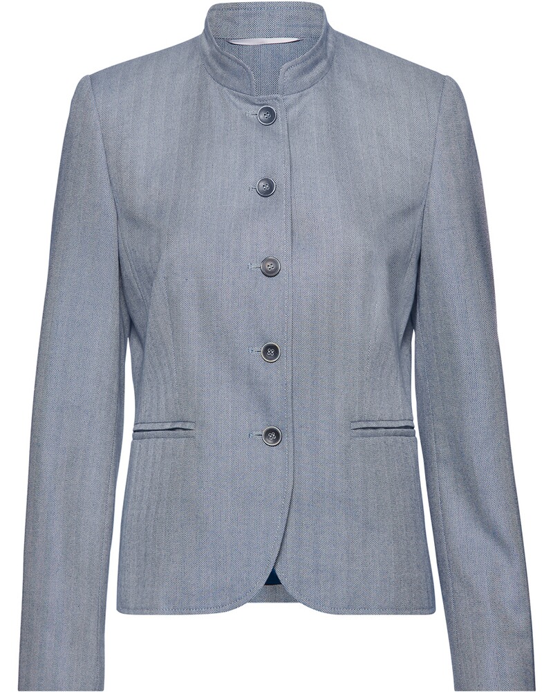 Fischgrat-Stehkragenjacke