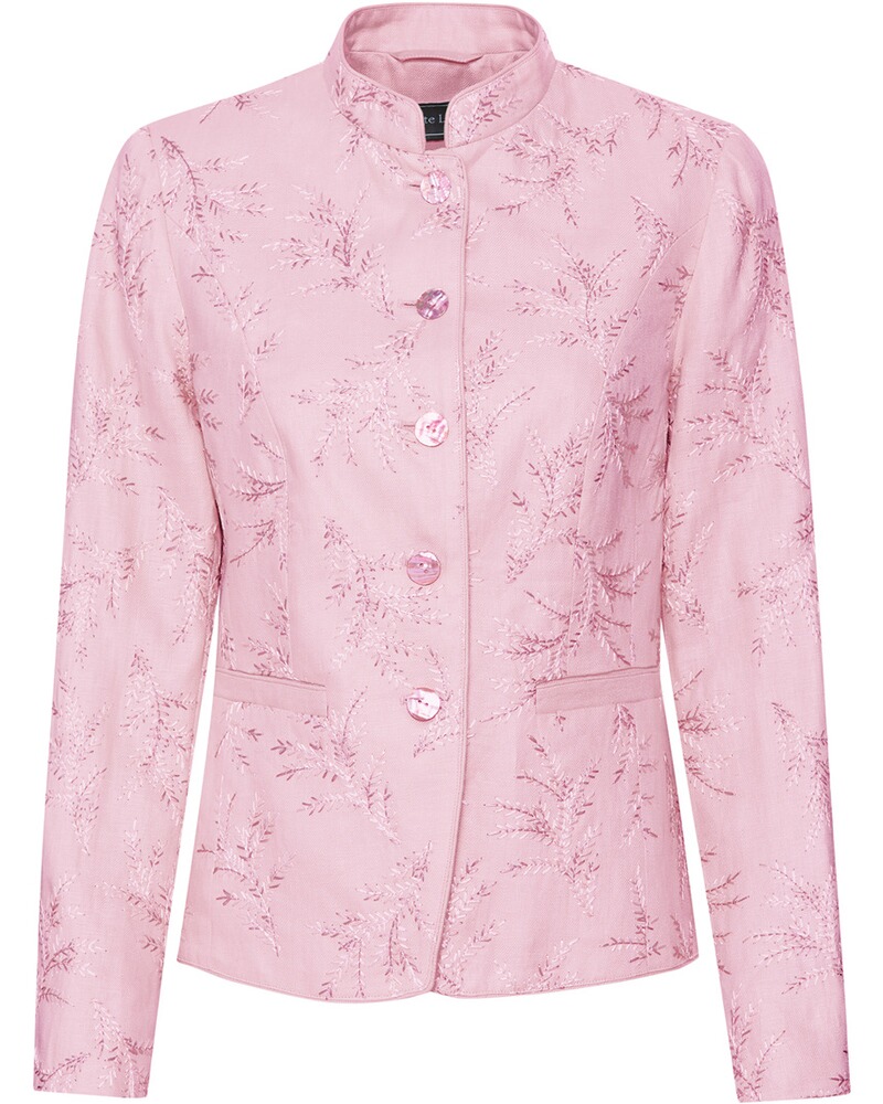 Leinen-Stehkragenjacke