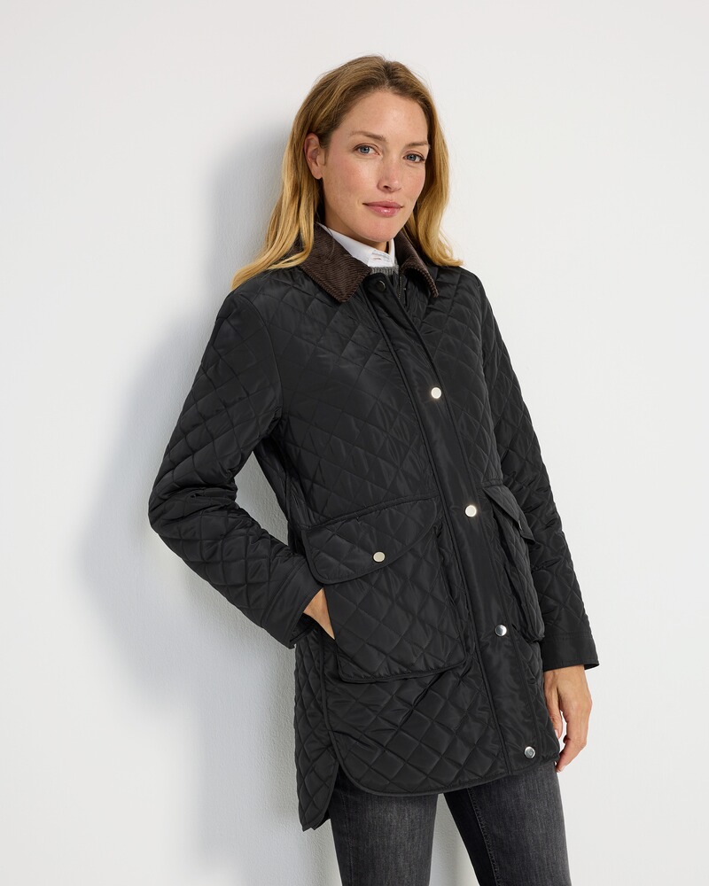 Steppmantel mit Cordkragen, Brigitte von Schönfels