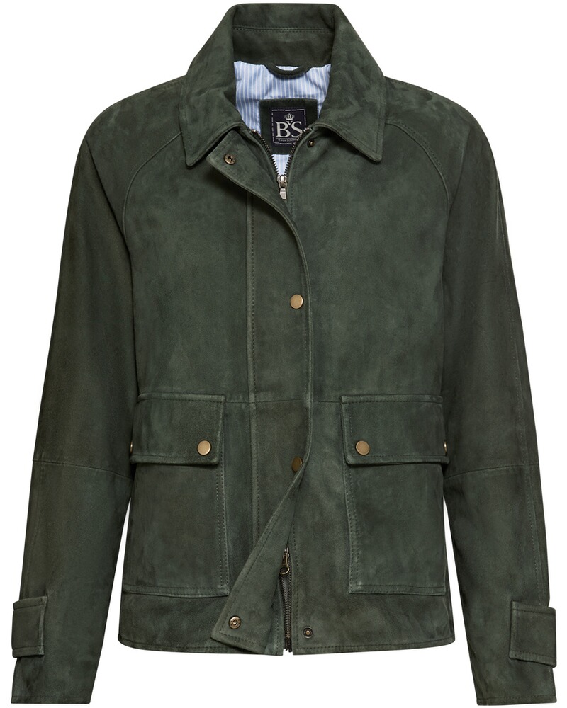 Kurze Velourslederjacke