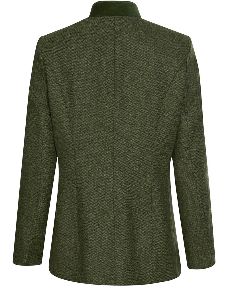 Stehkragenjacke aus Fischgrat-Tweed, Luis Steindl