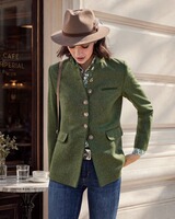 Stehkragenjacke aus Fischgrat-Tweed, Luis Steindl