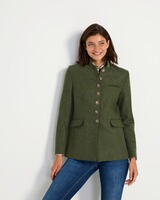 Stehkragenjacke aus Fischgrat-Tweed, Luis Steindl
