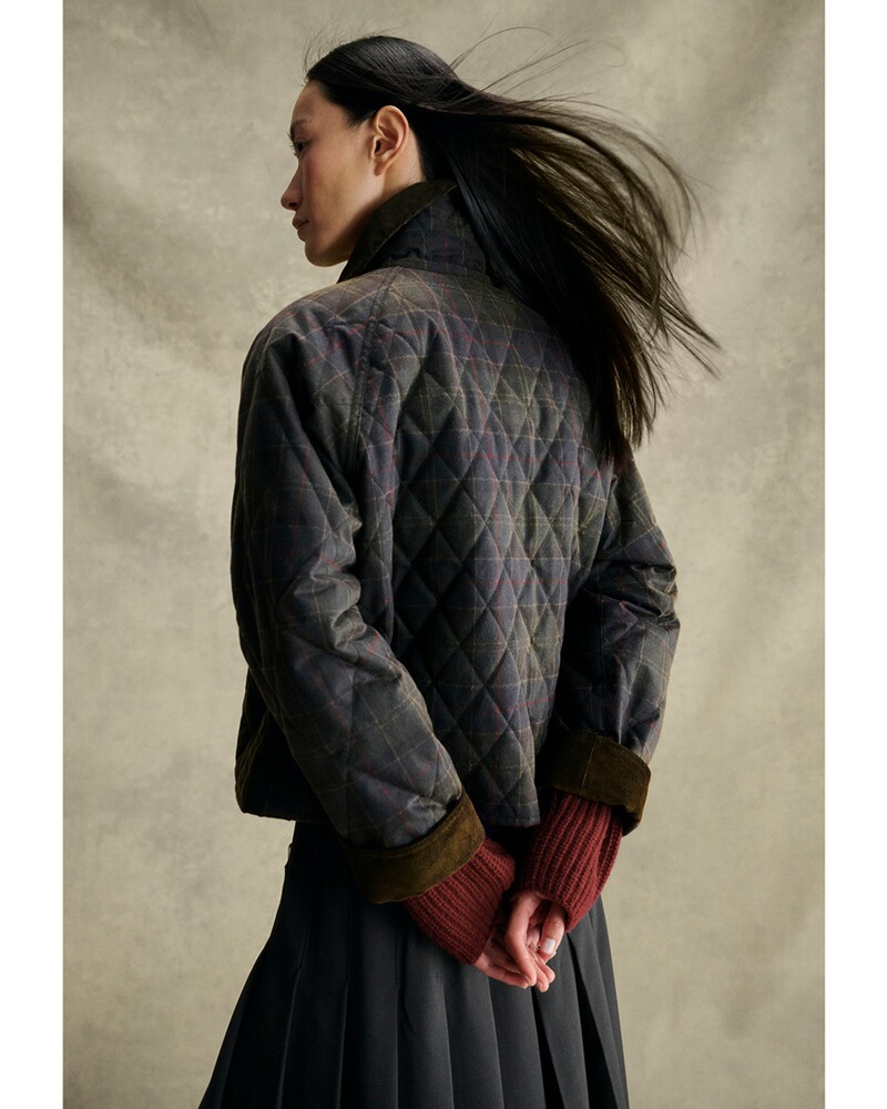 Gesteppte Wachsjacke Spey Tartan Reimagined, Barbour