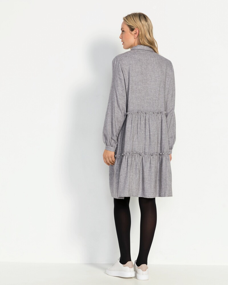 Flanell-Stufenkleid, White Label